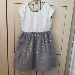 “Gymboree Dressed Up” Silver Grey Dress, size 10